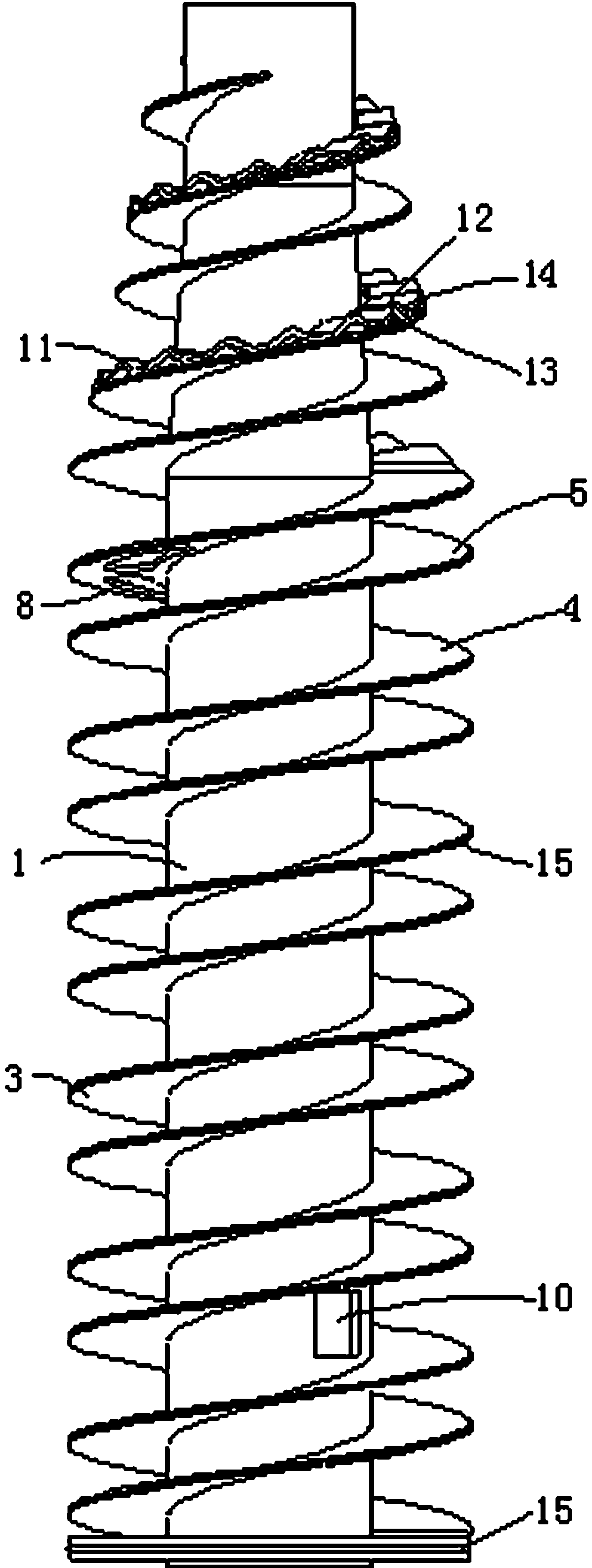 Rotor of double-cone and parallel-flow horizontal spiral centrifuge