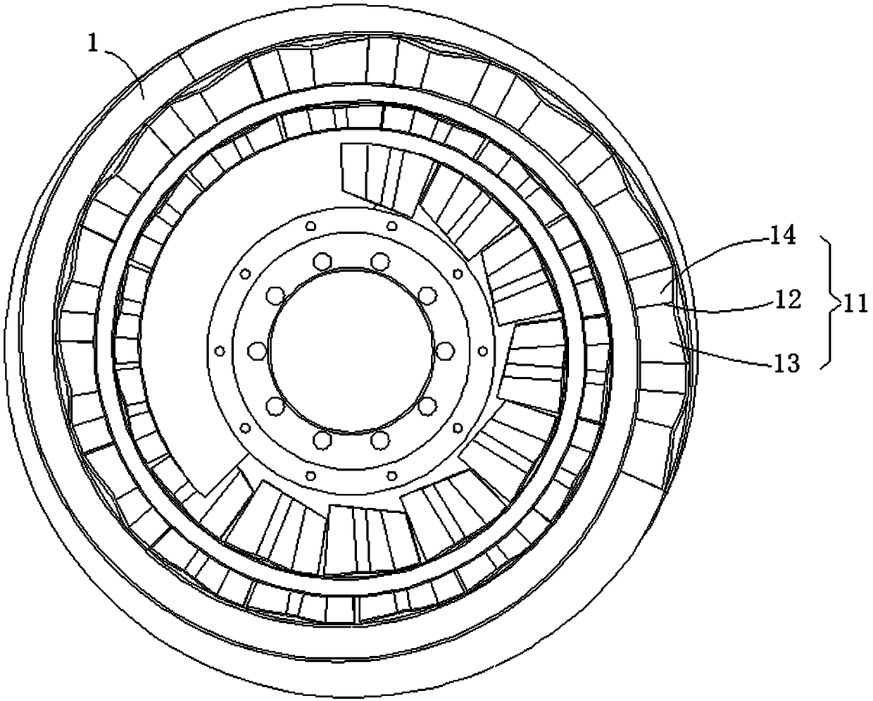 Rotor of double-cone and parallel-flow horizontal spiral centrifuge