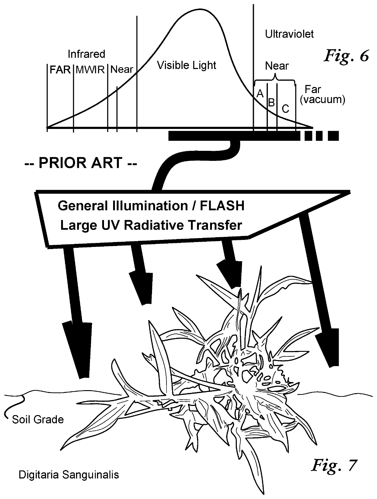 Fast Plant Eradication Using Aimed Unnatural Low Energy Dual Component Indigo Region and Medium Wavelength Infrared Illumination