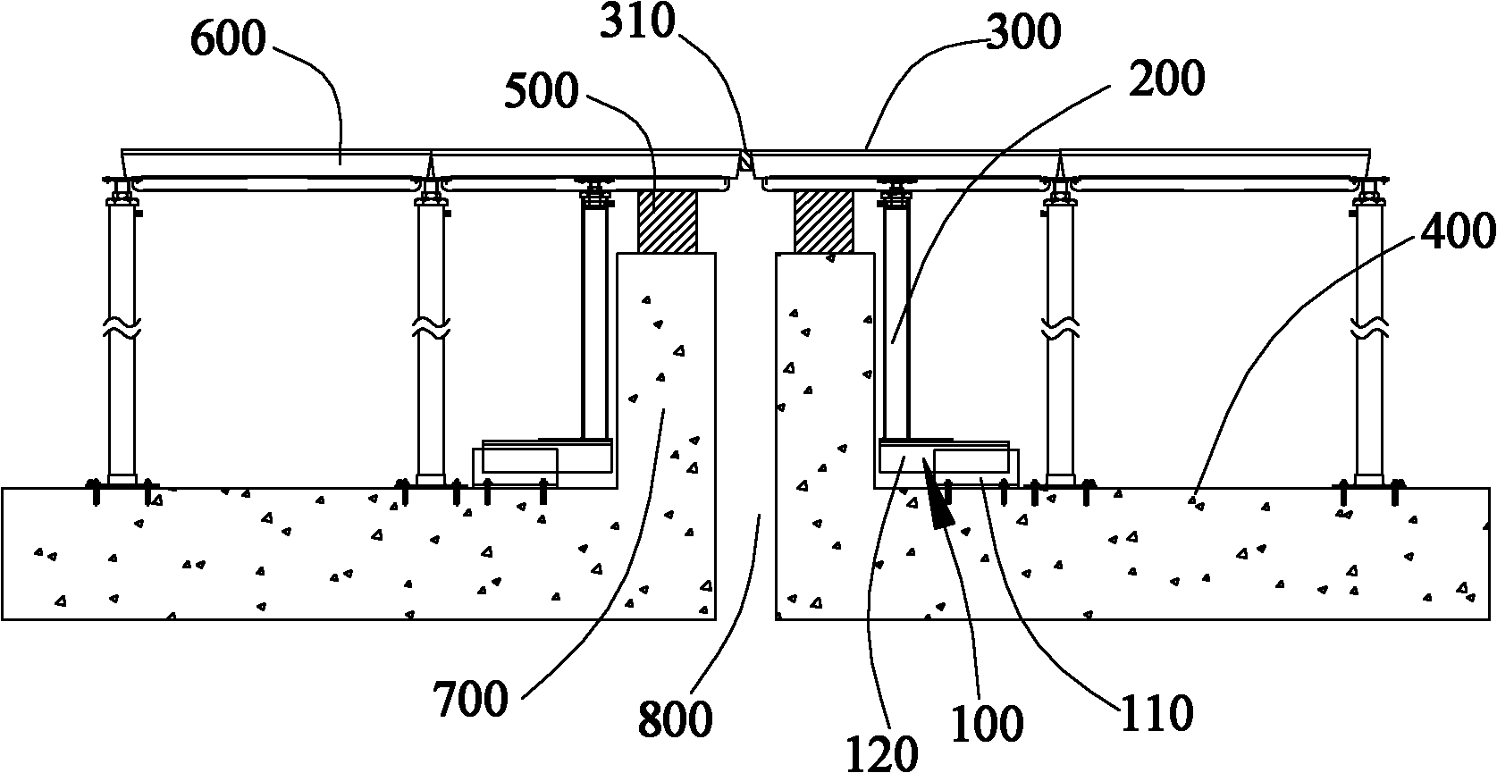 Butt joint device and butt joint method for building fireproof door walls