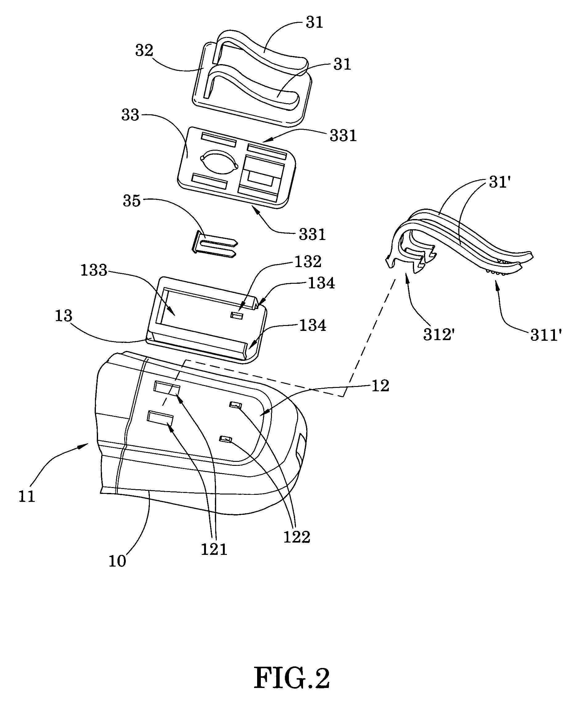 Light device with detachable clip member