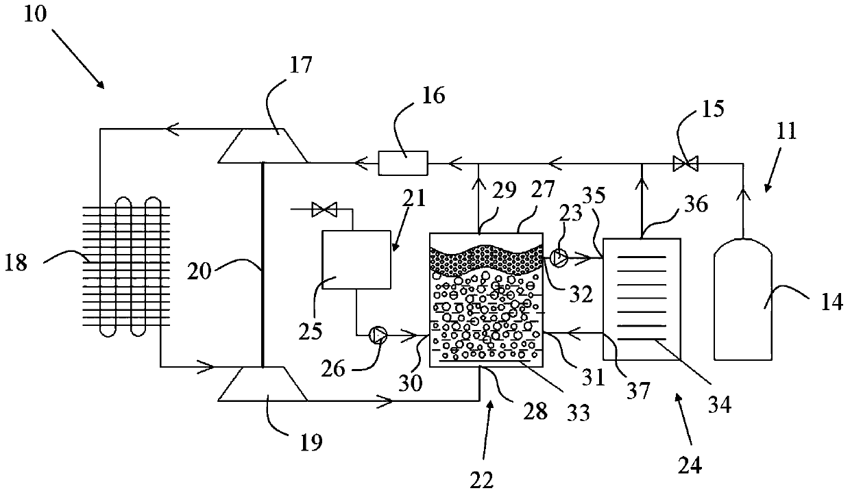 Natural gas hydrate preparation system based on compressed gas refrigeration cycle