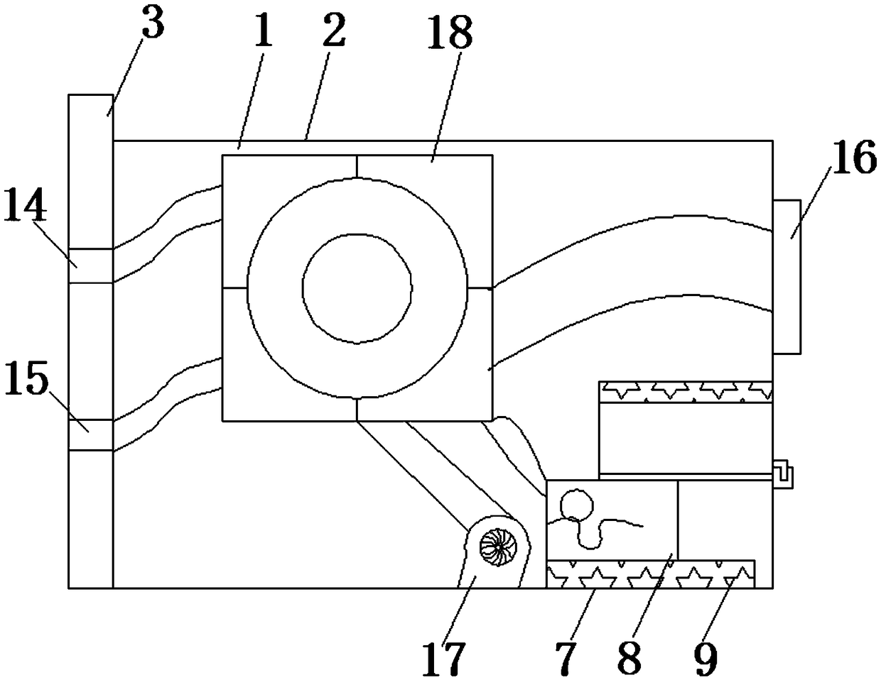 Household wall-mounted heating and refrigerating integrated novel draught fan