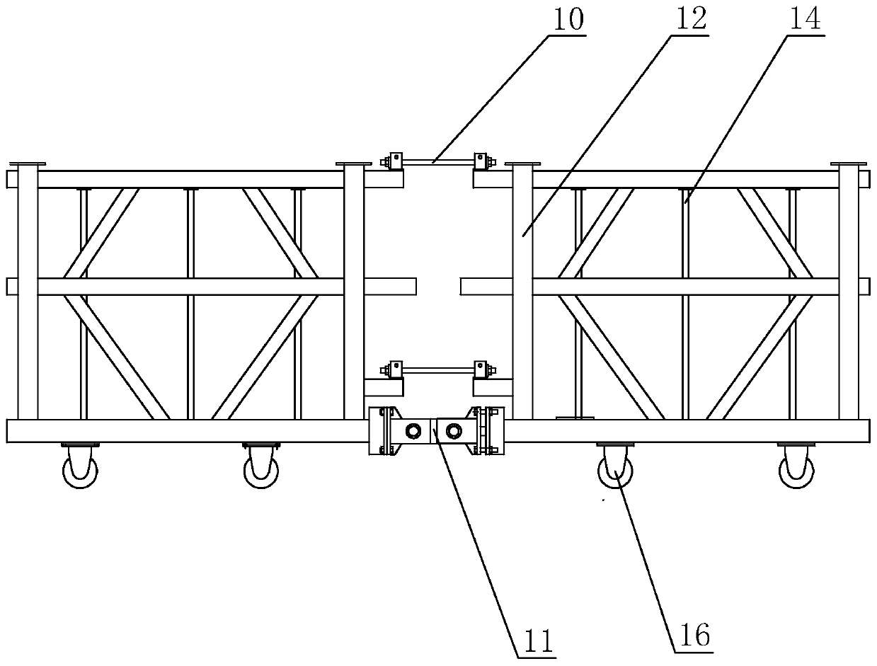 Self-inclined side wall formwork trolley, device and application method of device