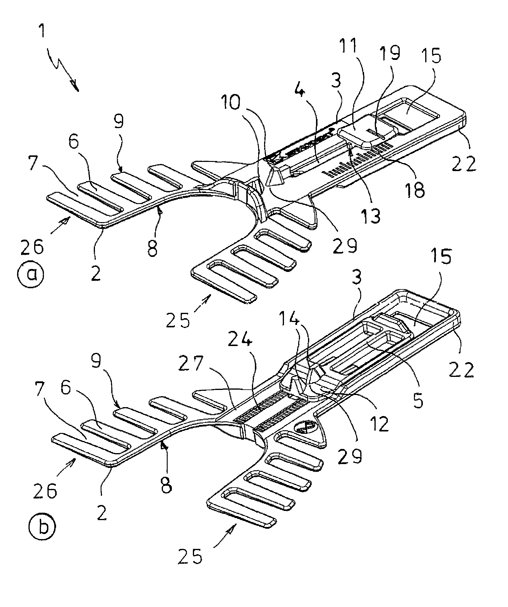 Device for the registration of the position of a protruding mandible
