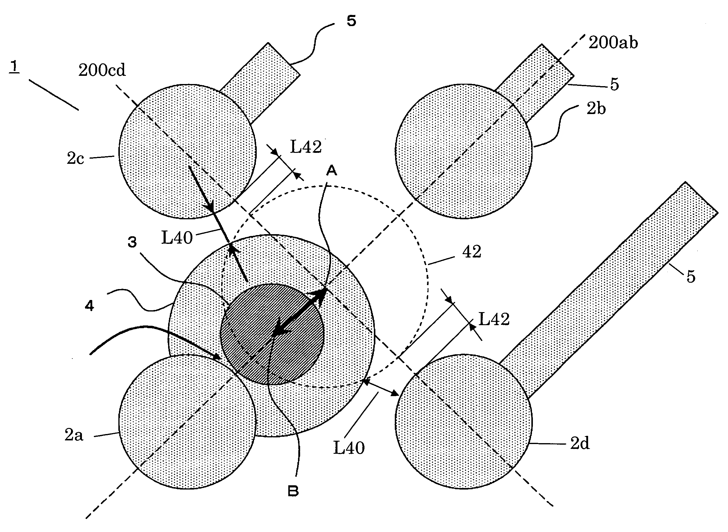 Printed Circuit Board and Its Designing Method, and Designing Method of Ic Package Terminal and Its Connecting Method