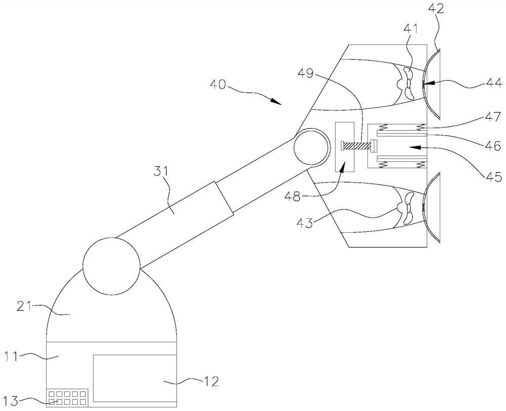 Underwater detection mechanical arm capable of carrying contact type detection equipment