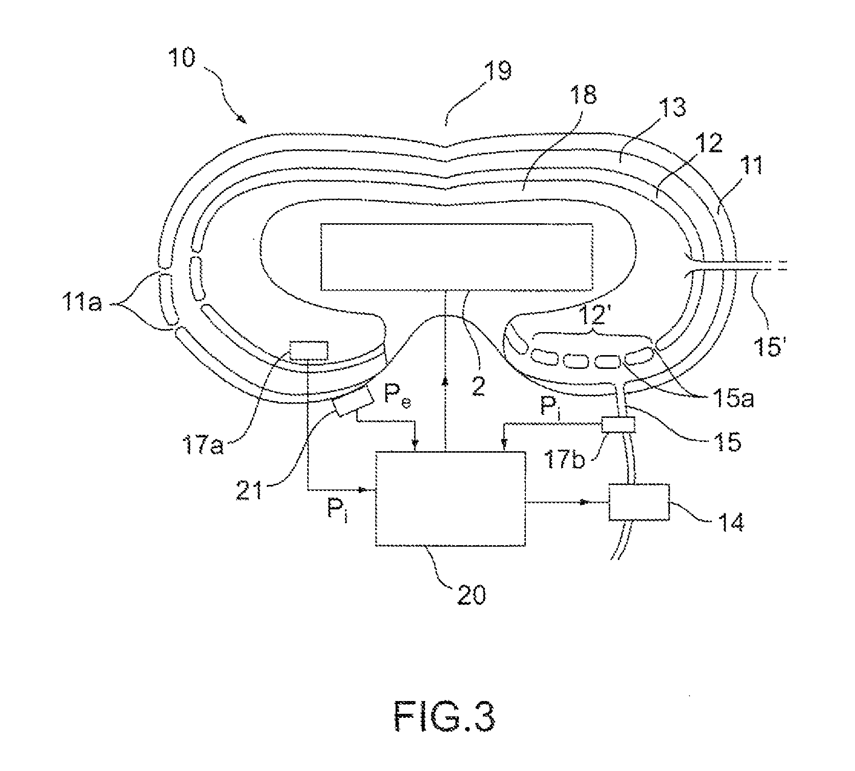 Active display imaging system provided with an eyecup