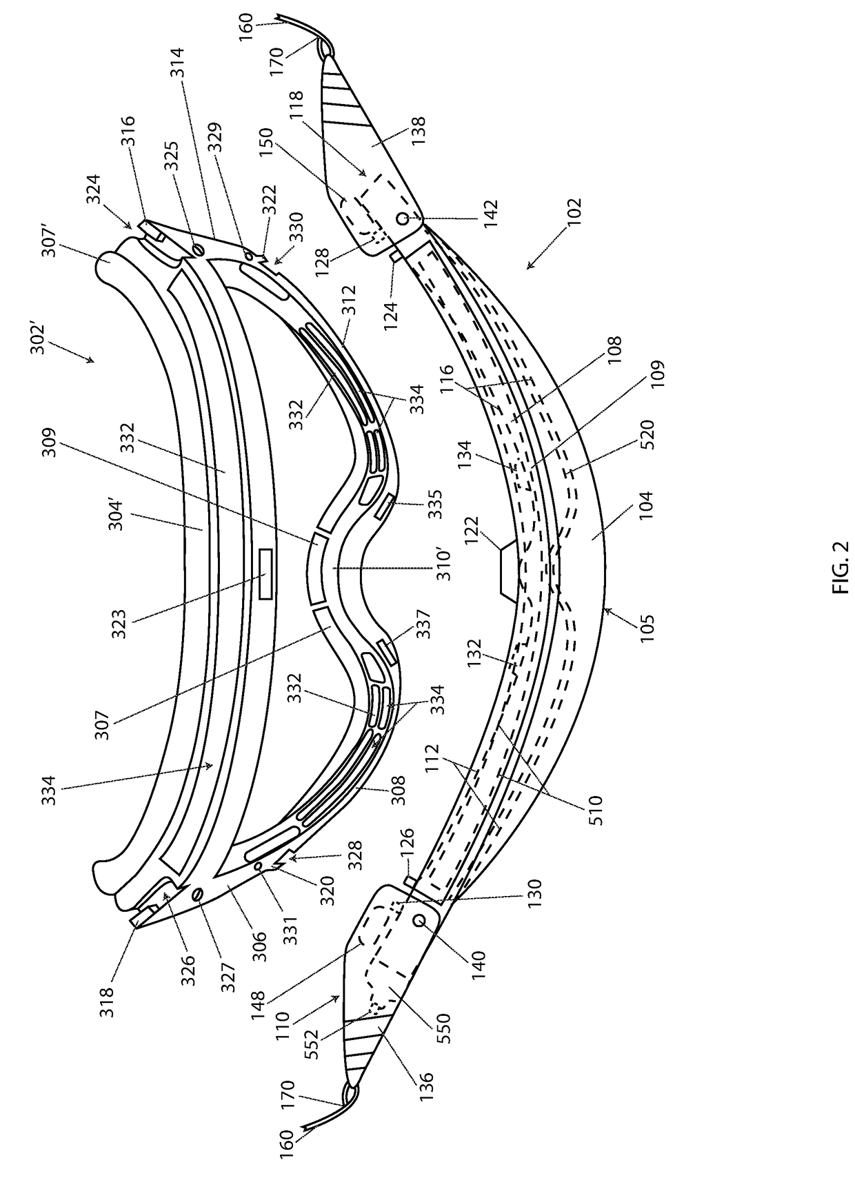 Goggle lens and face gasket engagement system