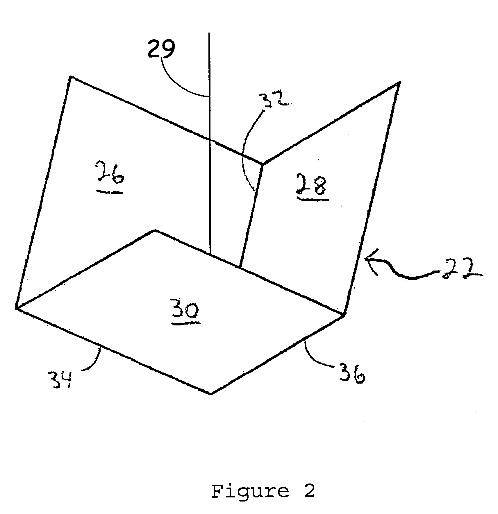 Cube corner retroreflector with limited range