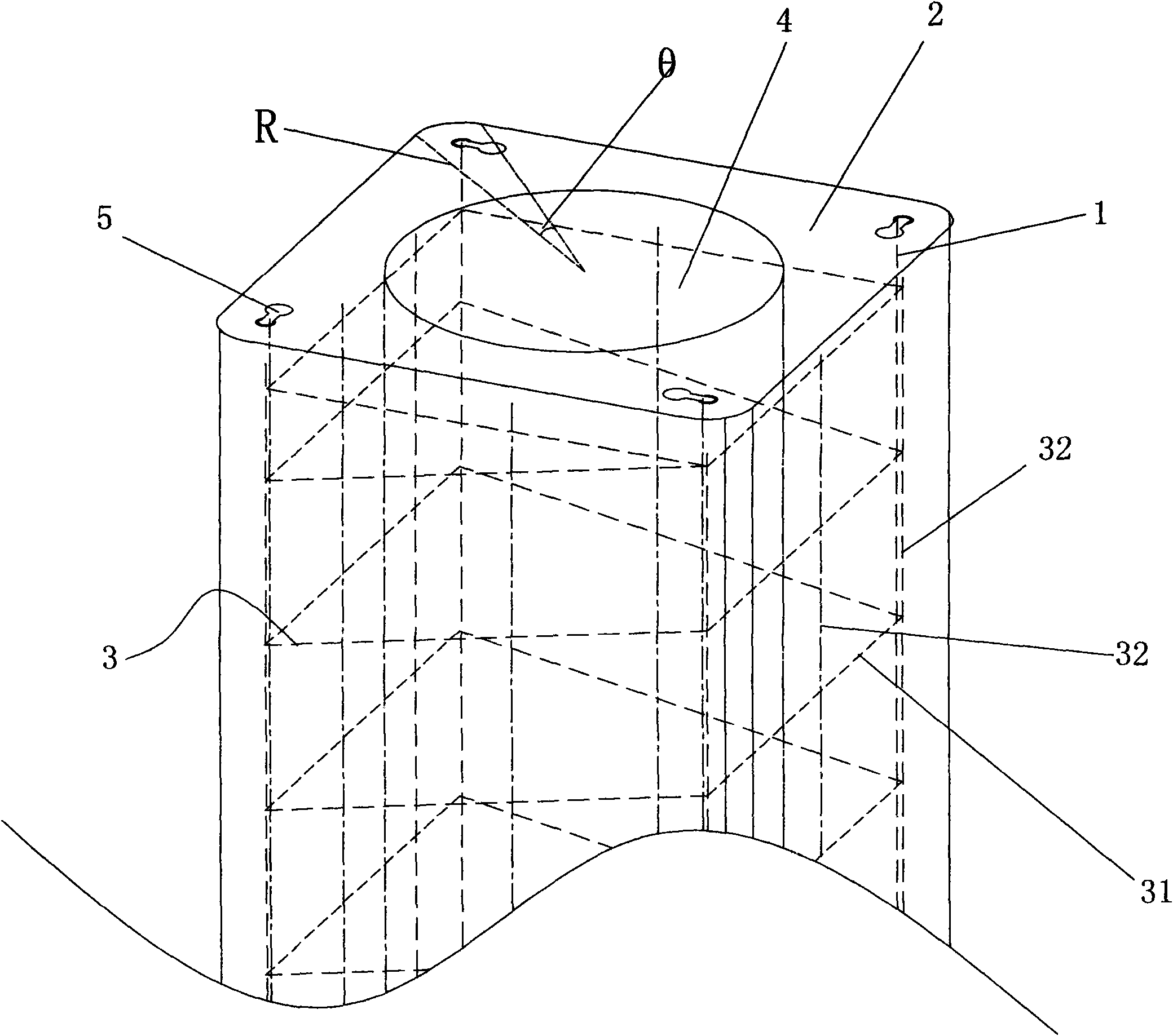 Prestressed concrete hollow square pile and production method thereof