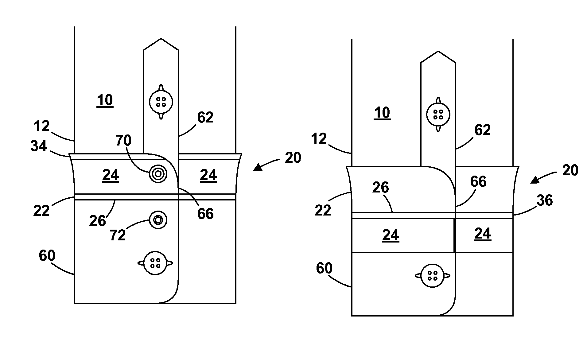 Concealable/deployable reflective band for garments