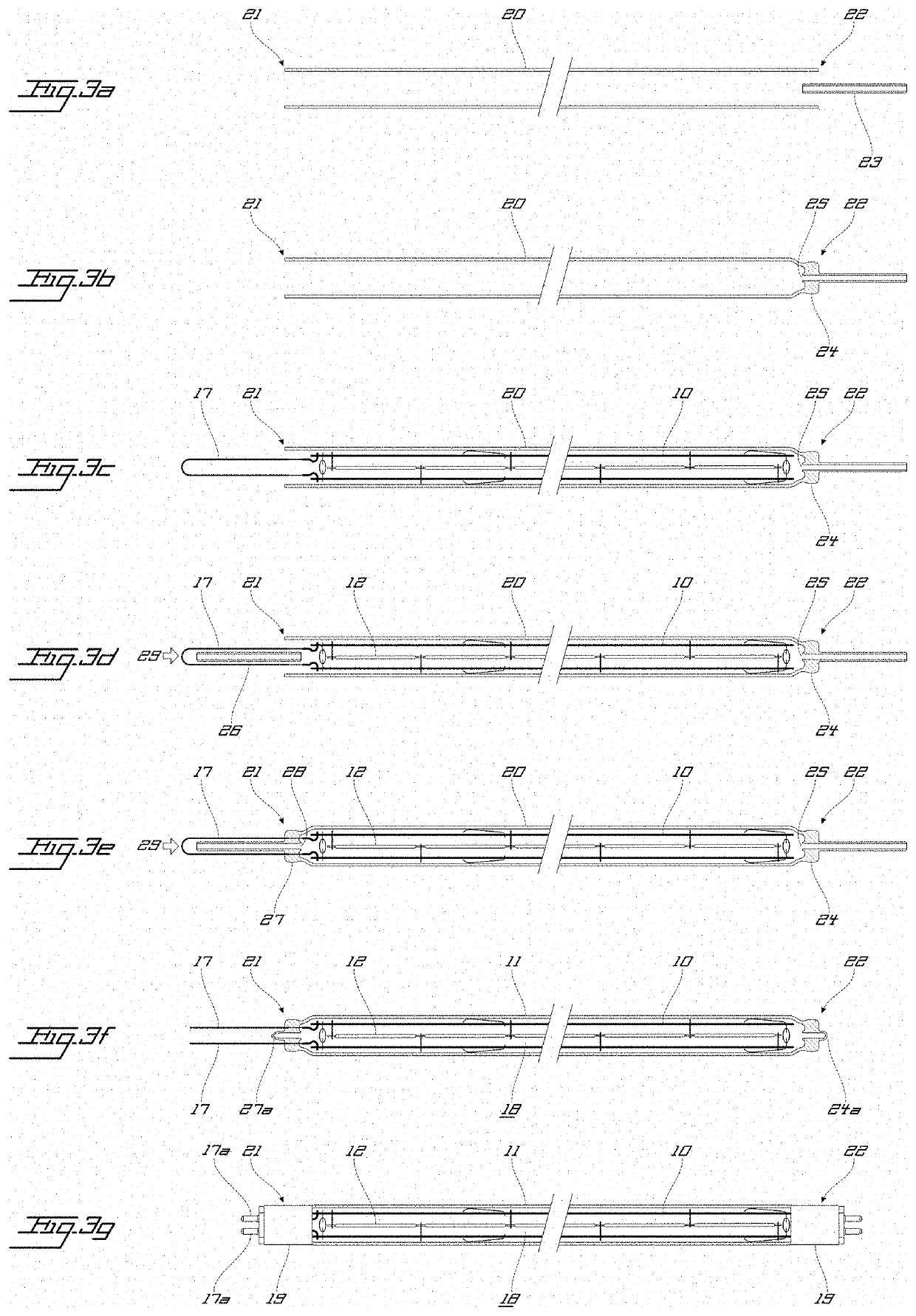 Linear LED light source and manufacturing method