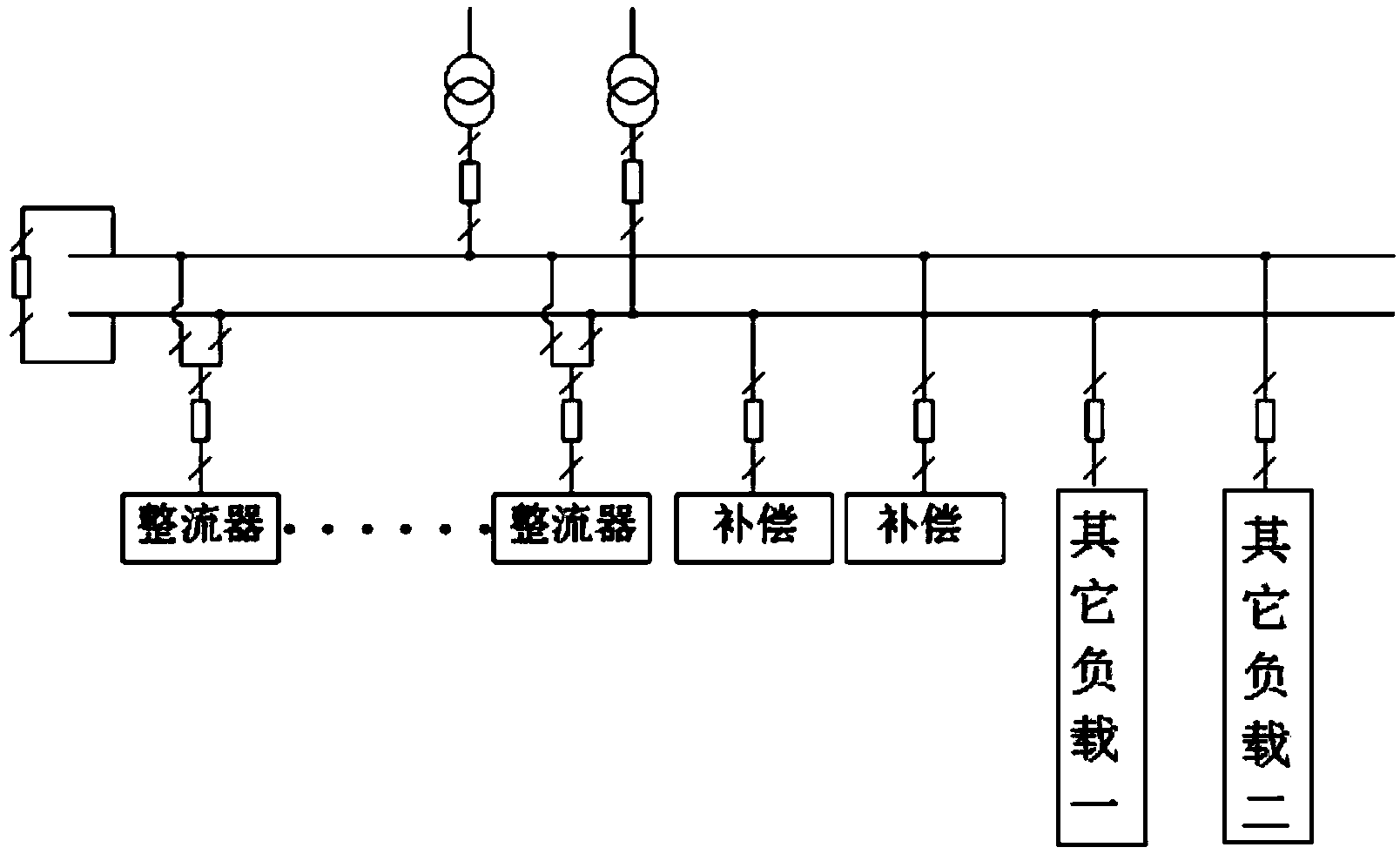 Main wiring system of electric automobile charging station system