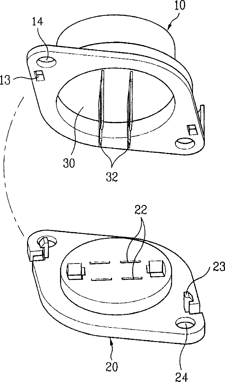 Watertight structure of device for detecting wash water for washer