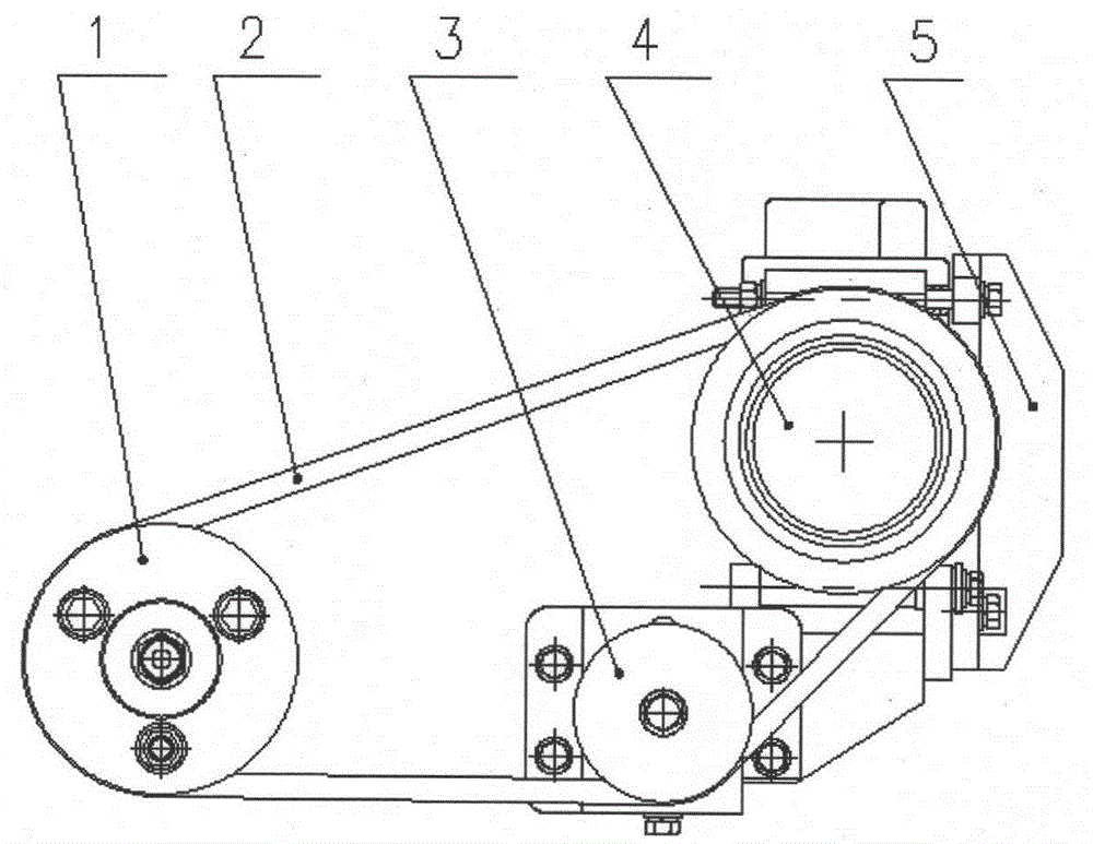 Tensioning method of belt of air-conditioning compressor of small excavator air