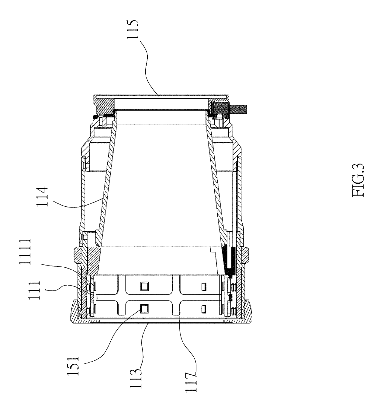 Low-glare fluorescent-powder LED light device and imaging device comprising the same