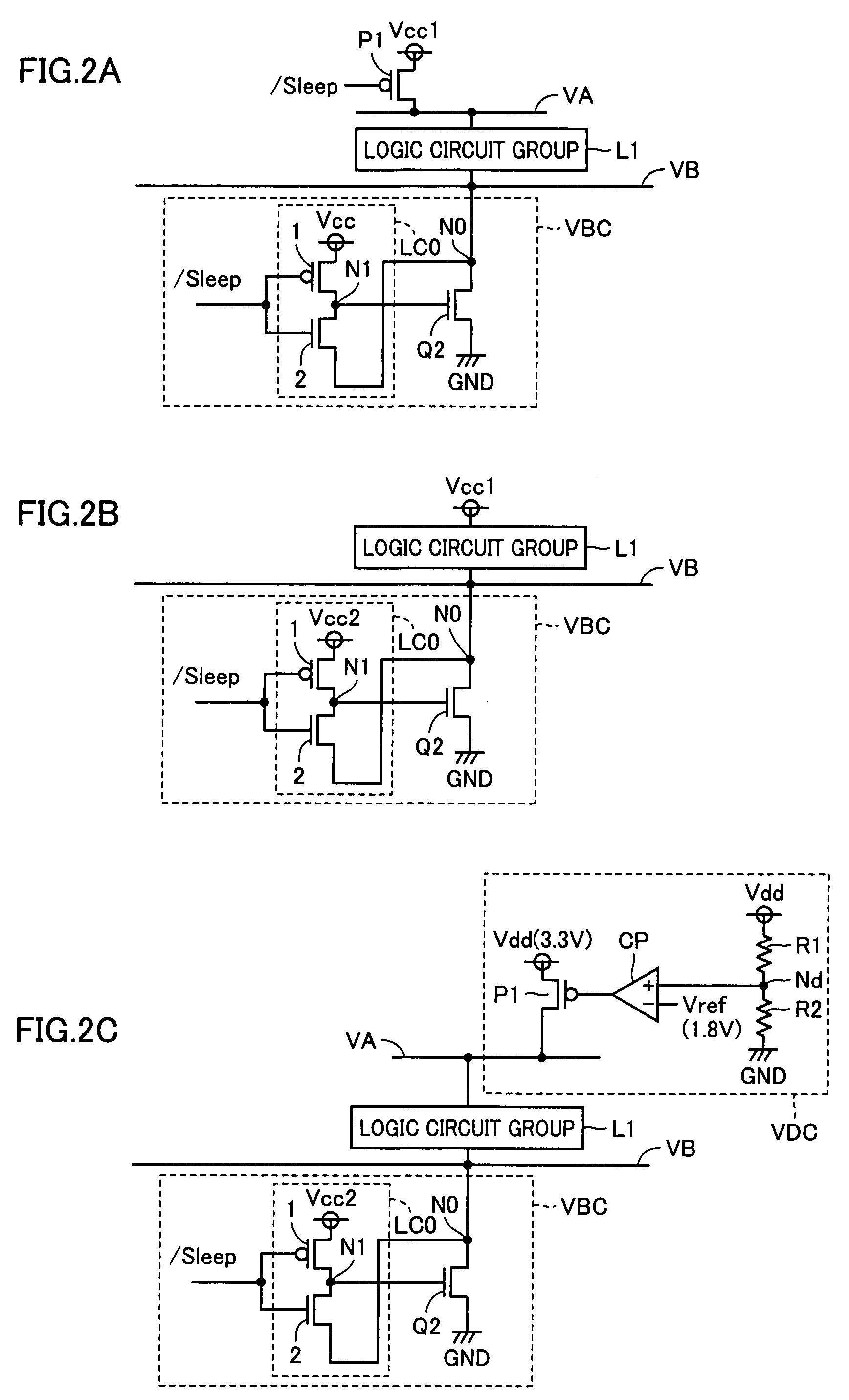 Semiconductor device reducing power consumption in standby mode