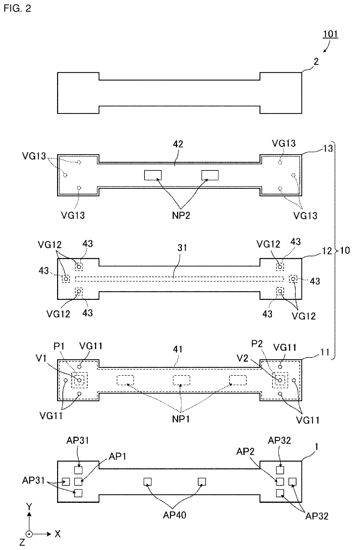 Transmission line substrate and electronic device