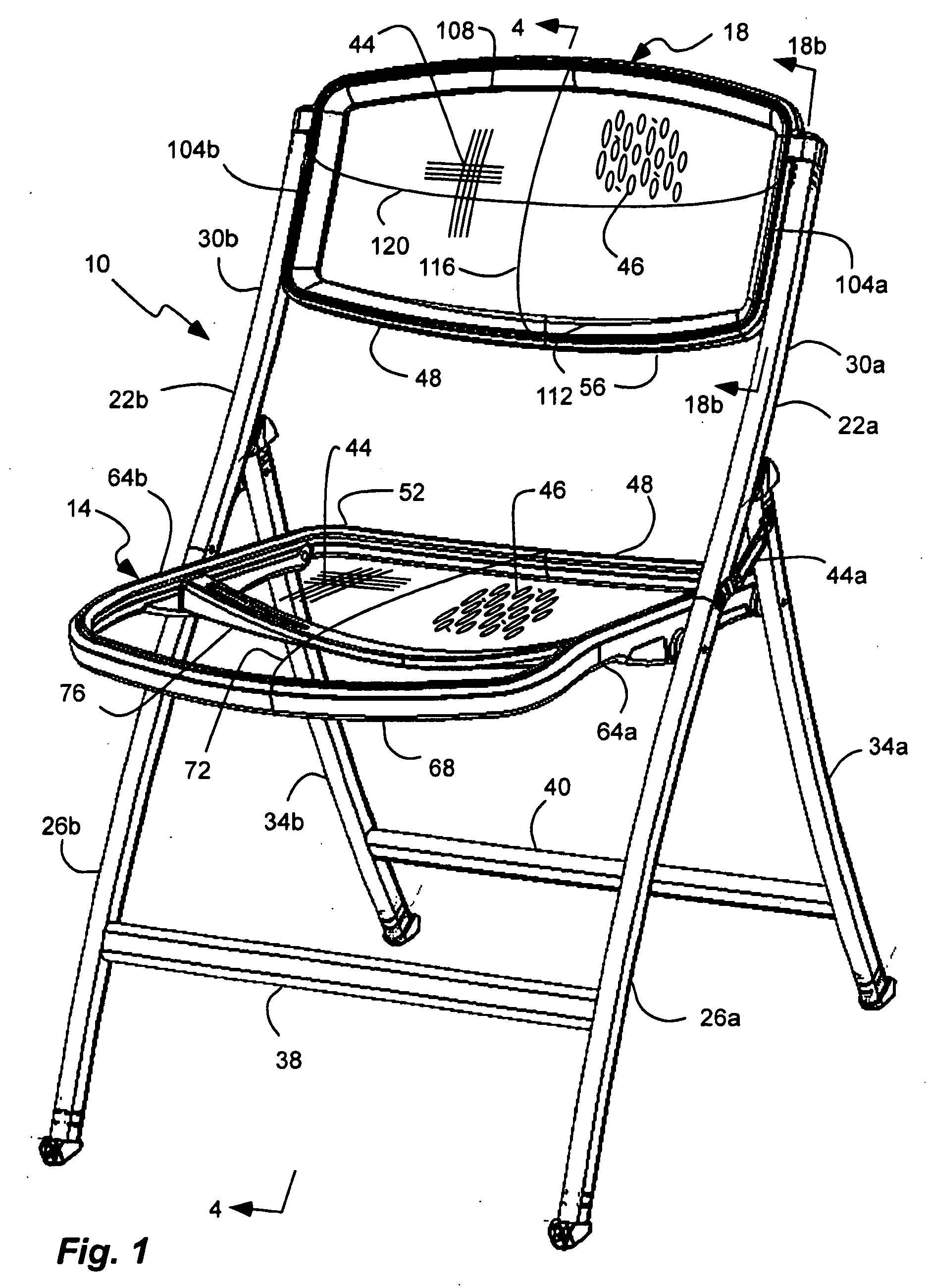 Comfortable mesh folding chair