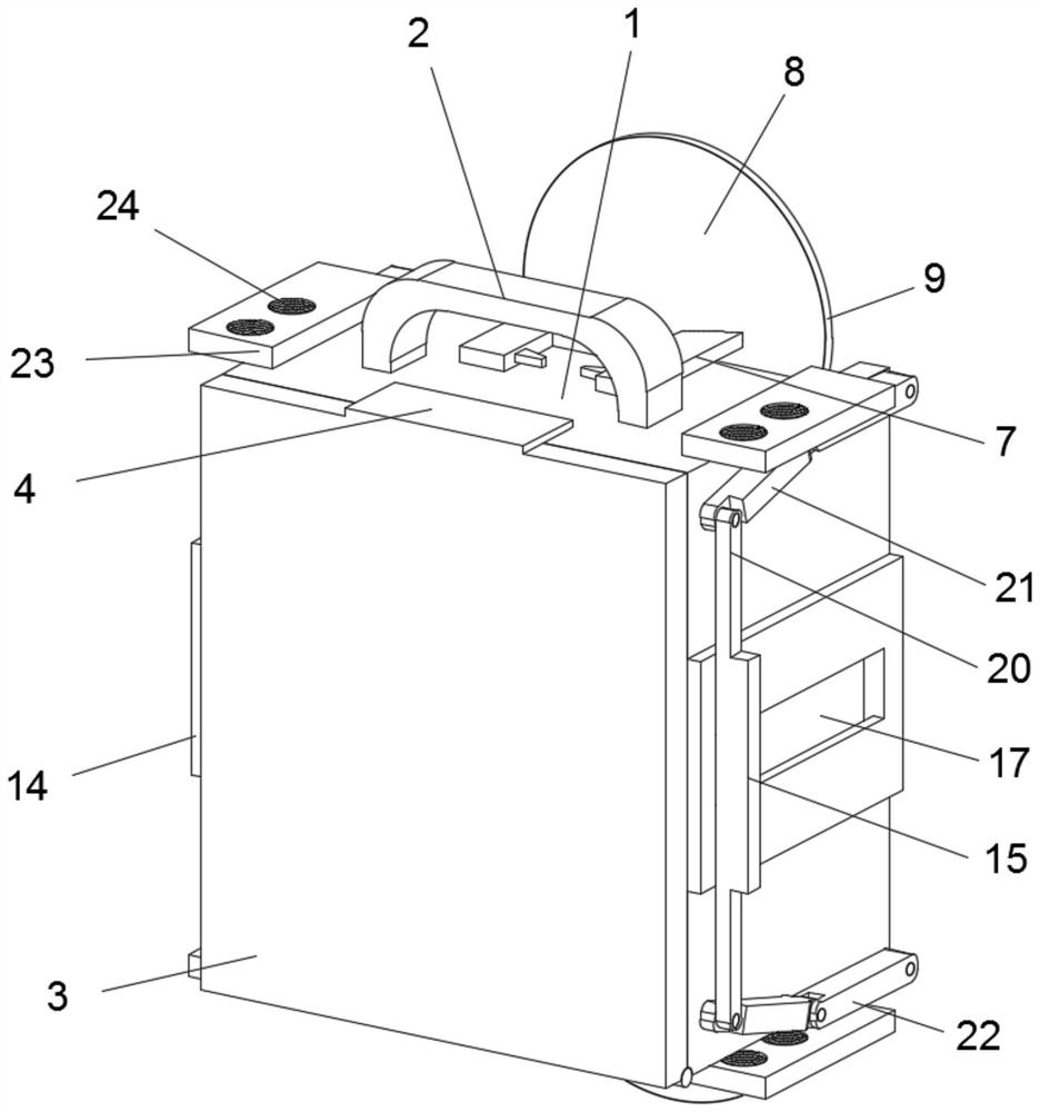 Distribution box with auxiliary installation structure