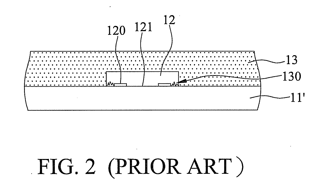 Package with embedded chip and method of fabricating the same