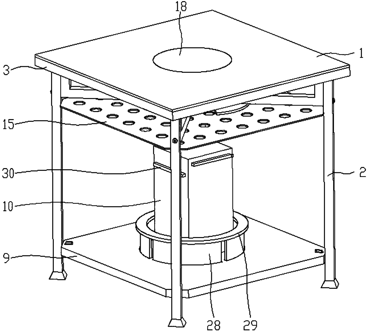 Electric heating table