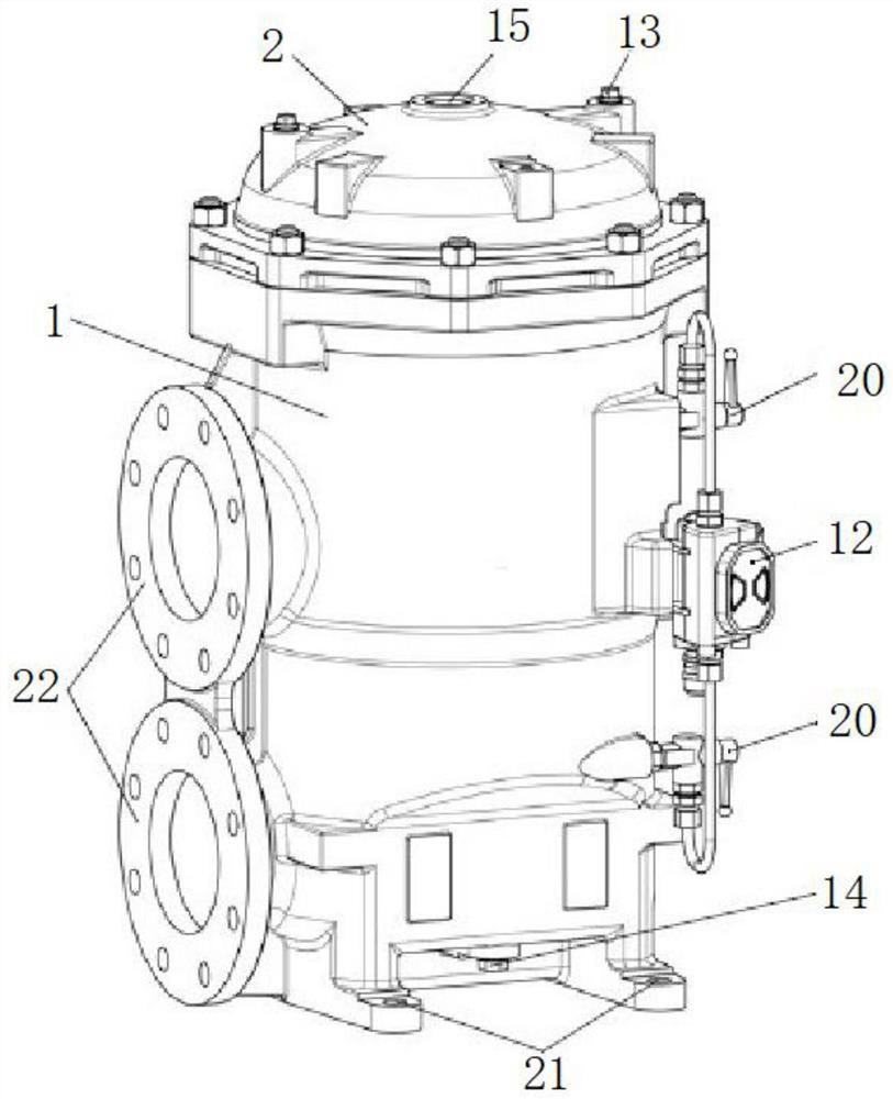 Full-automatic backwashing self-cleaning filter for filtering lubricating oil and fuel oil