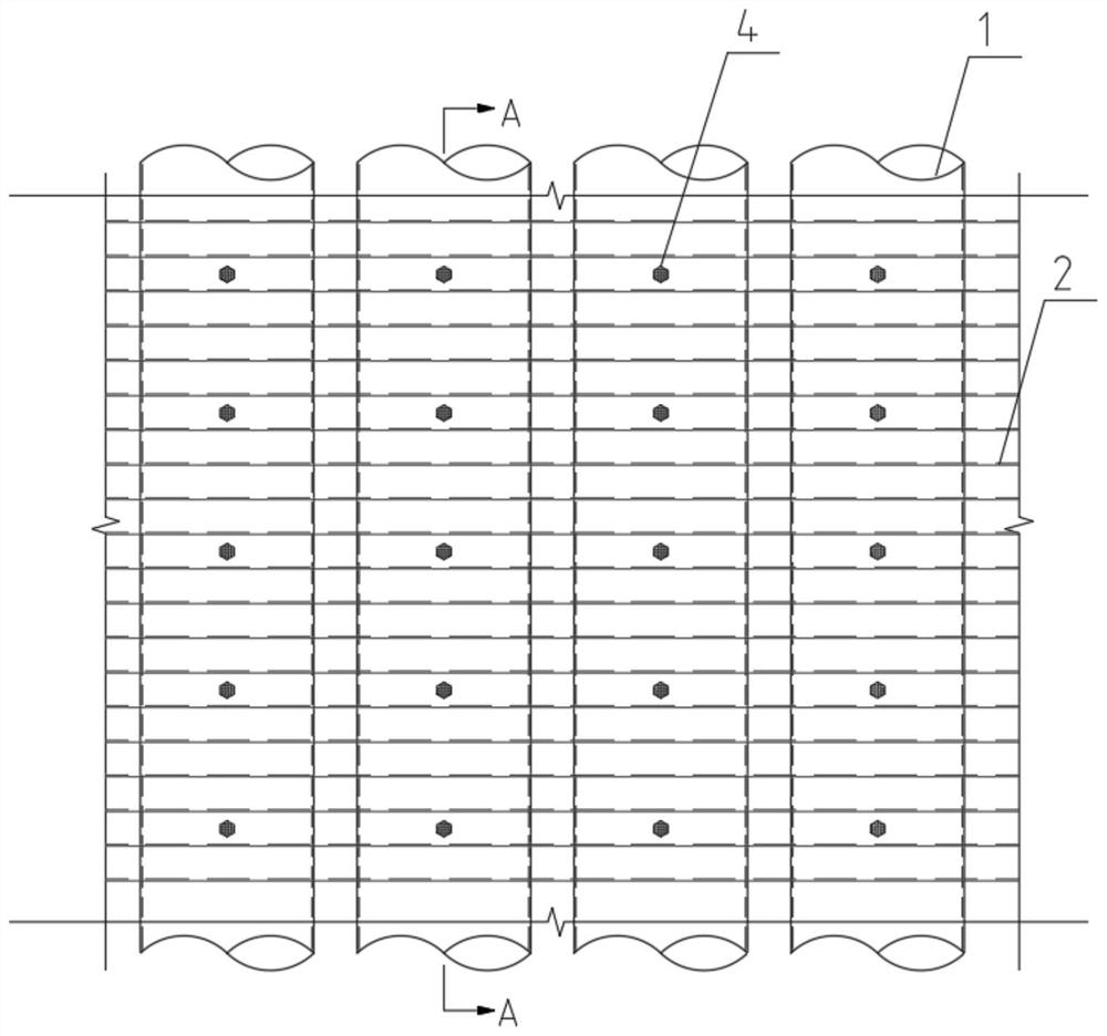 Fabricated round steel tube bundle and corrugated plate combined wall column beam structure system