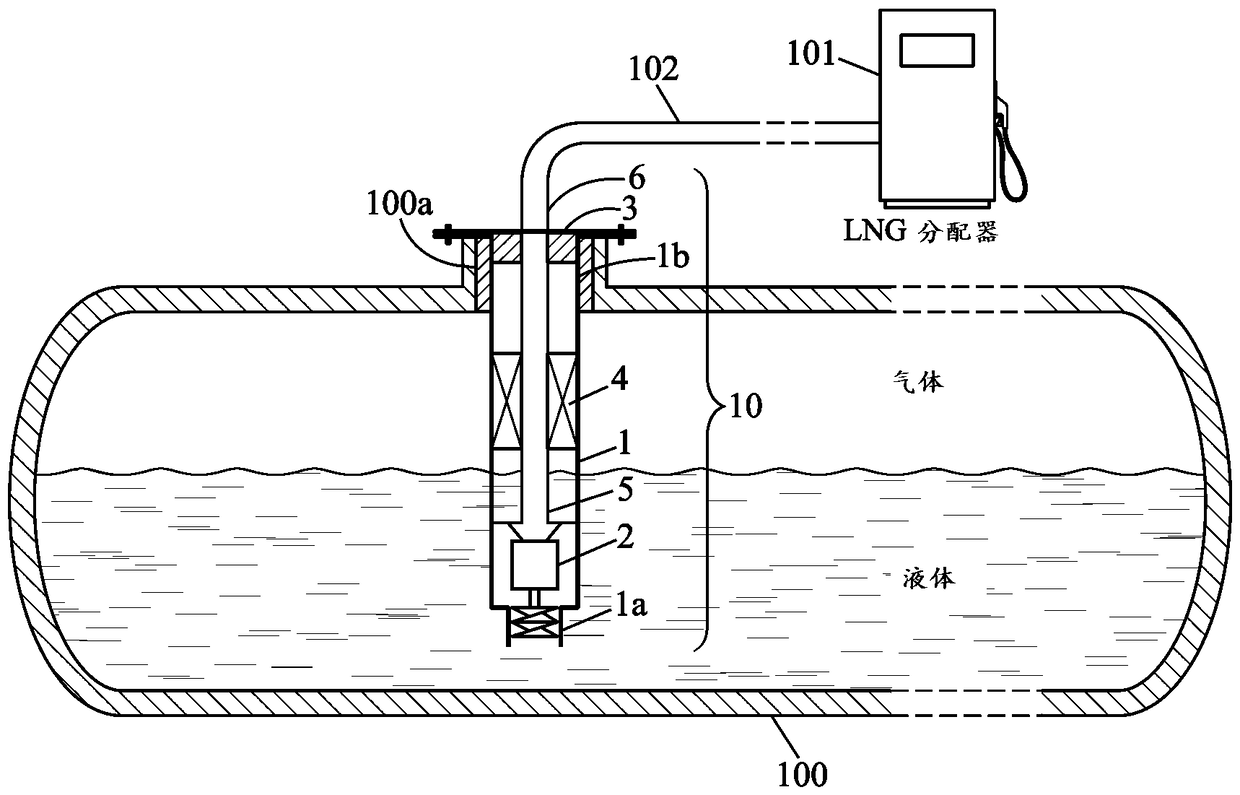 Set for dispensing liquefied gas