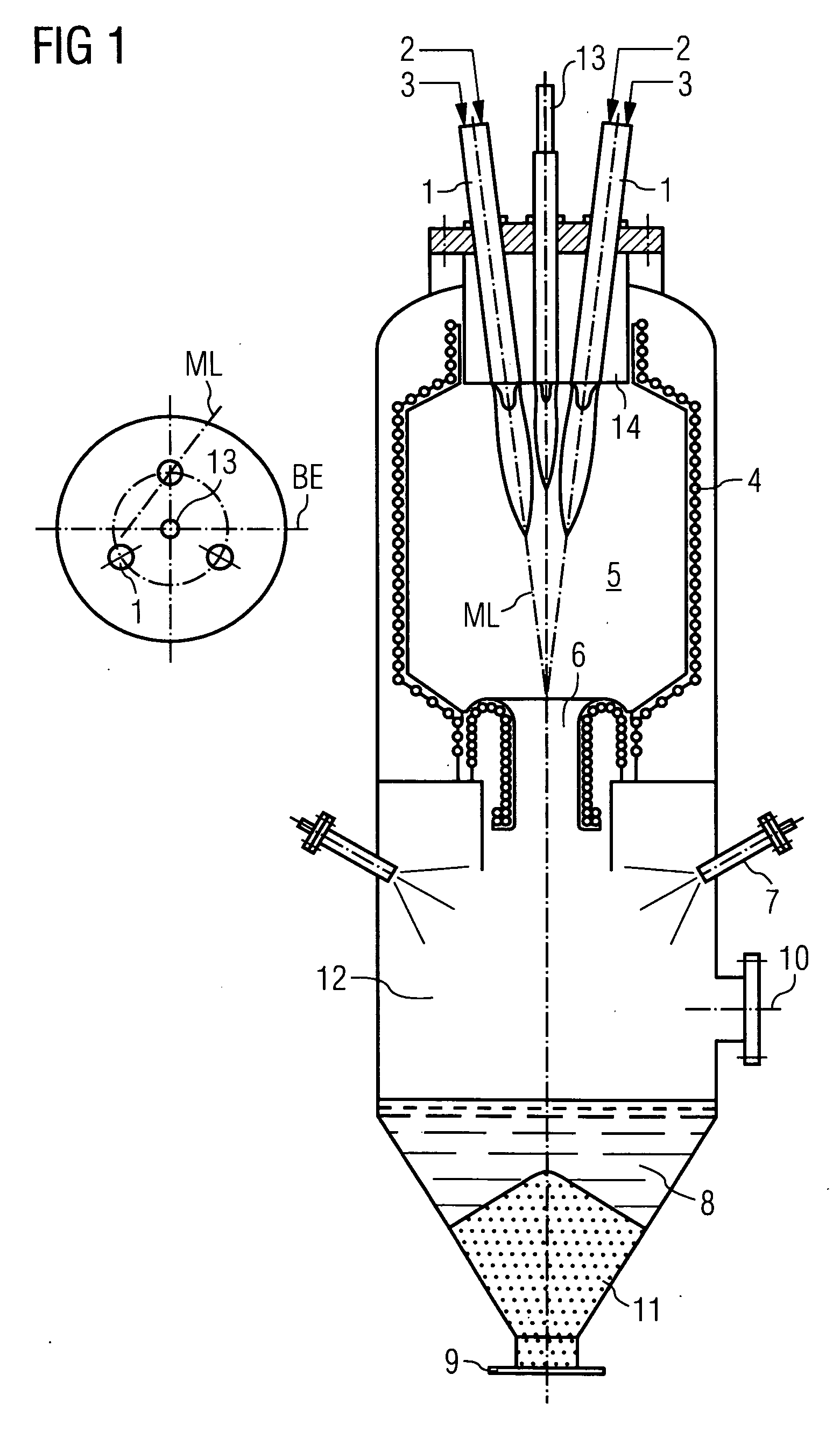 Entrained flow reactor for gasifying solid and liquid energy sources