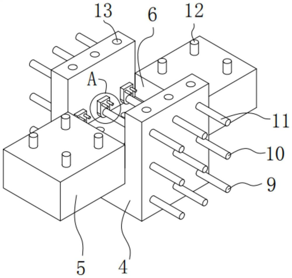 A post-tensioned anchorage node structure and construction method for pre-embedded insulation boards in lotus root beams of prefabricated buildings