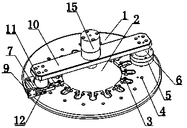 A kind of u-bolt calcined clamping rotating disk