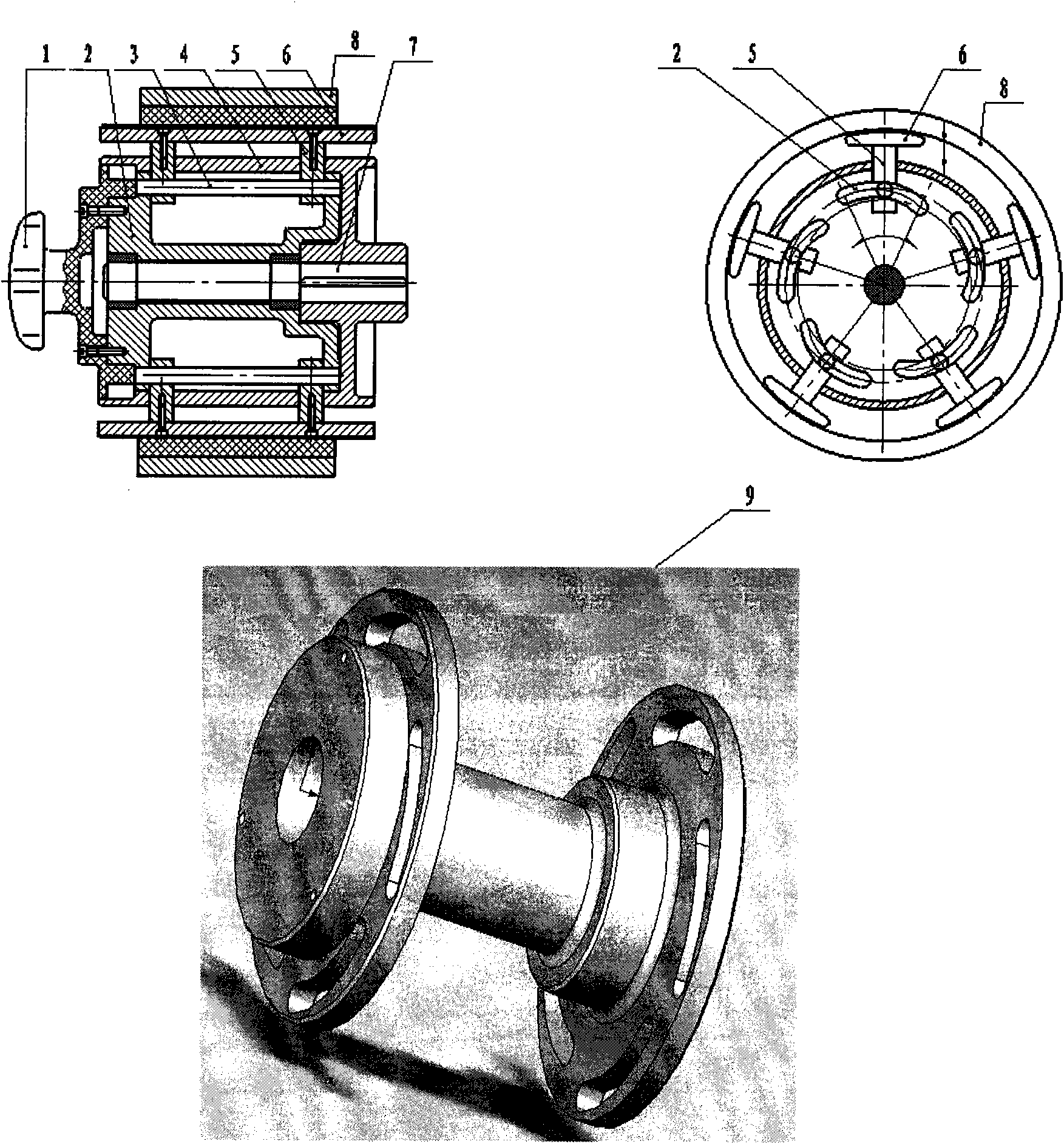 Achimedean spiral disk type variable-diameter shaft