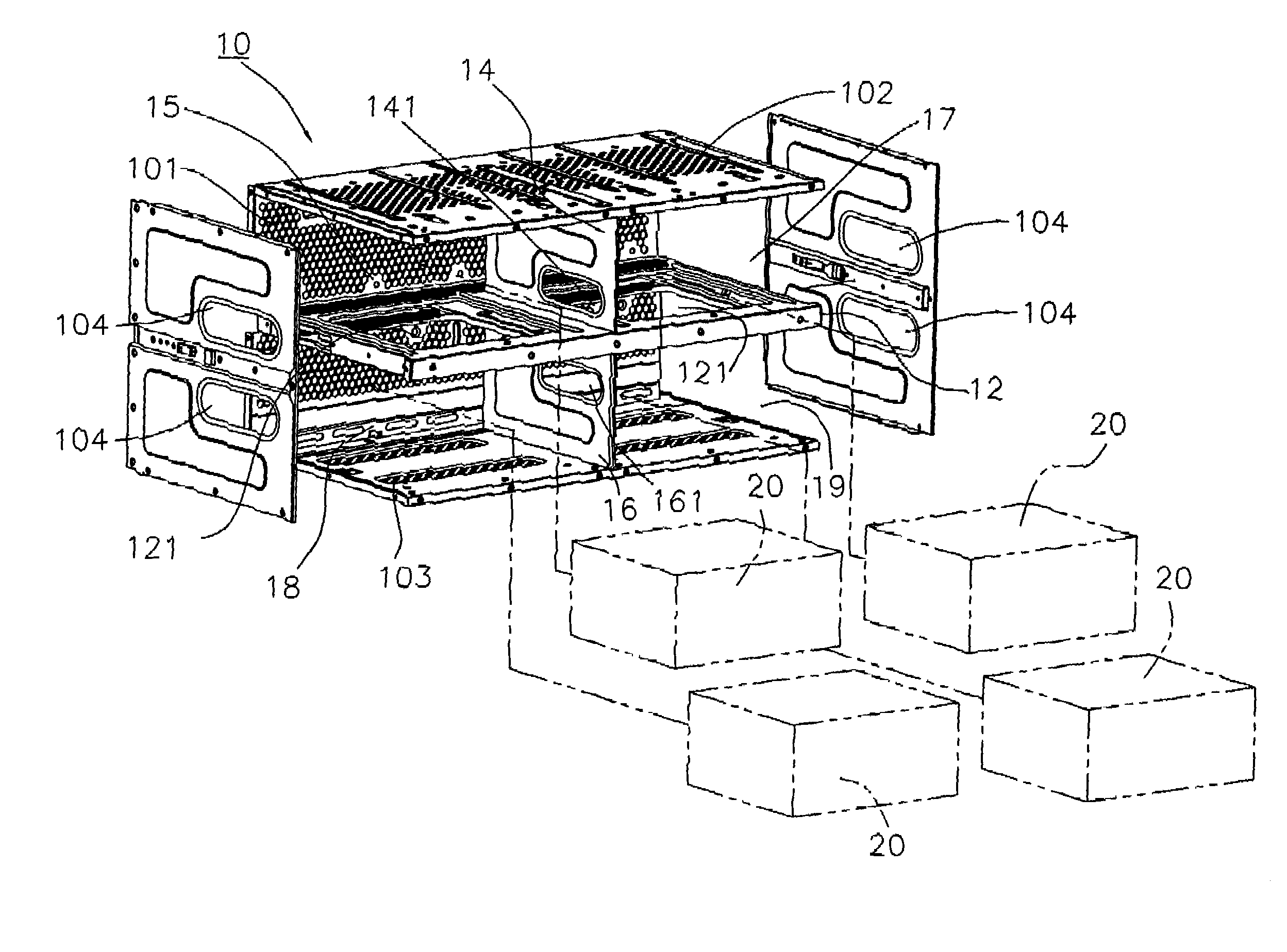 Assembly device for an power supply