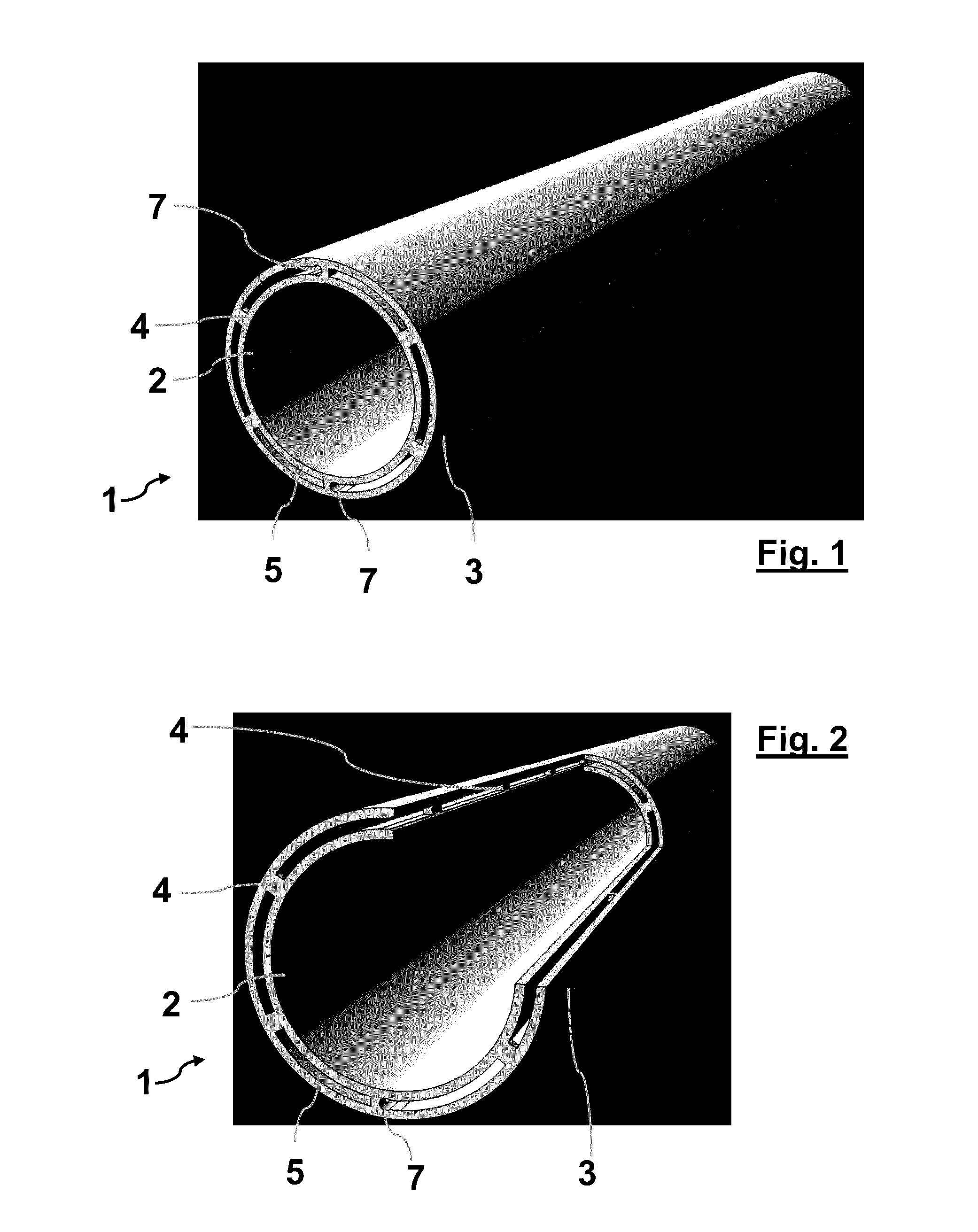 Double-walled pipe with integrated heating capability for an aircraft or spacecraft