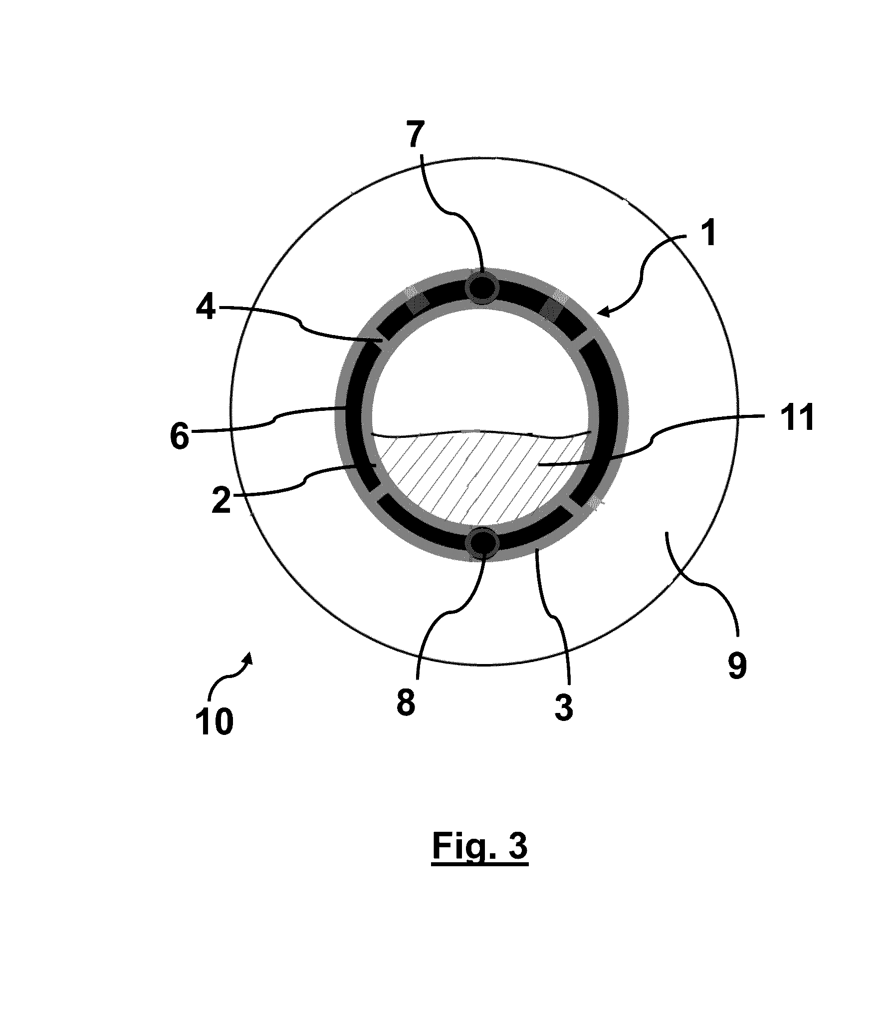 Double-walled pipe with integrated heating capability for an aircraft or spacecraft