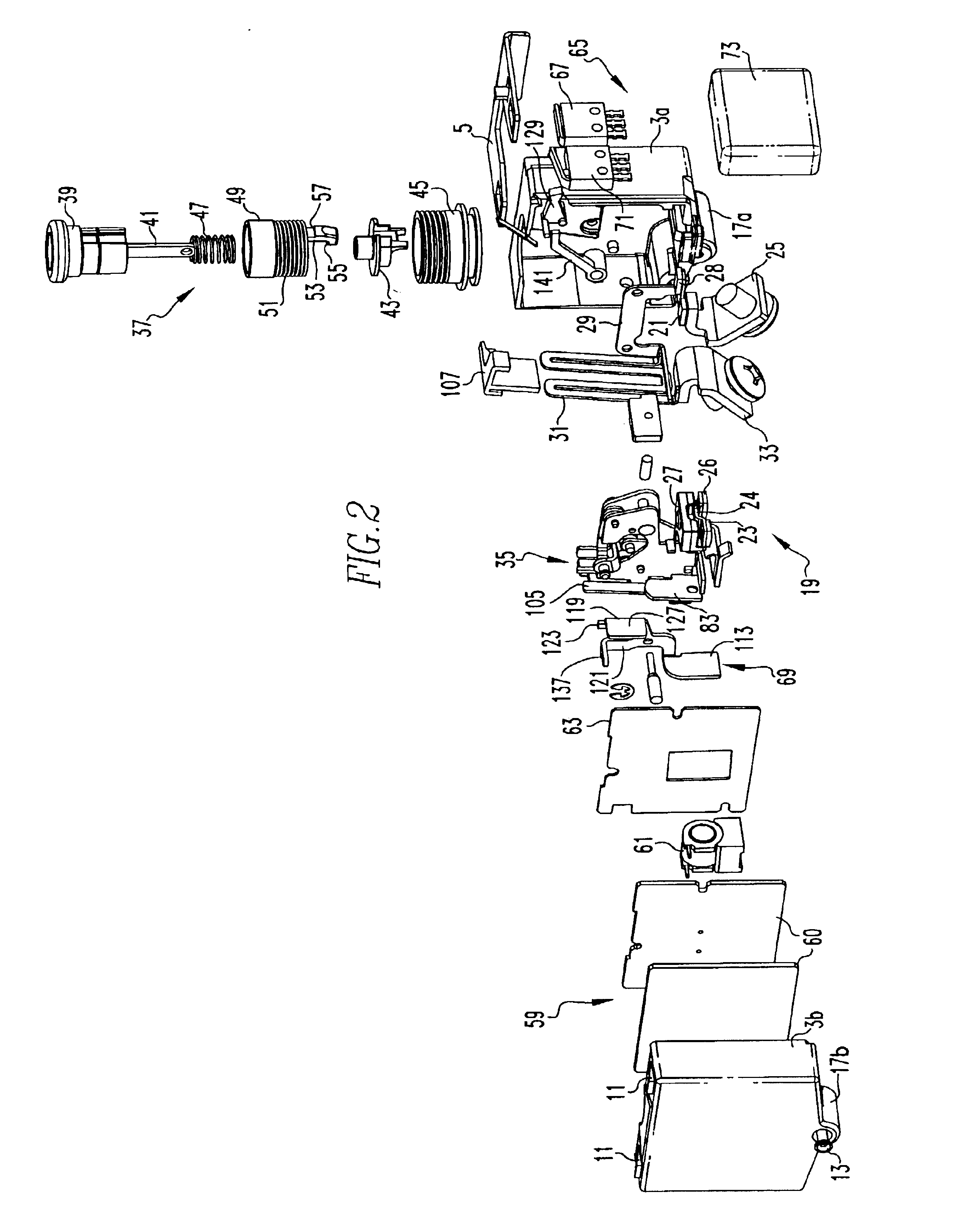 Circuit breaker with auxiliary switches and mechanisms for operating same