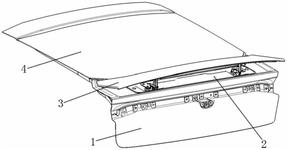 Electric tail wing structure and automobile