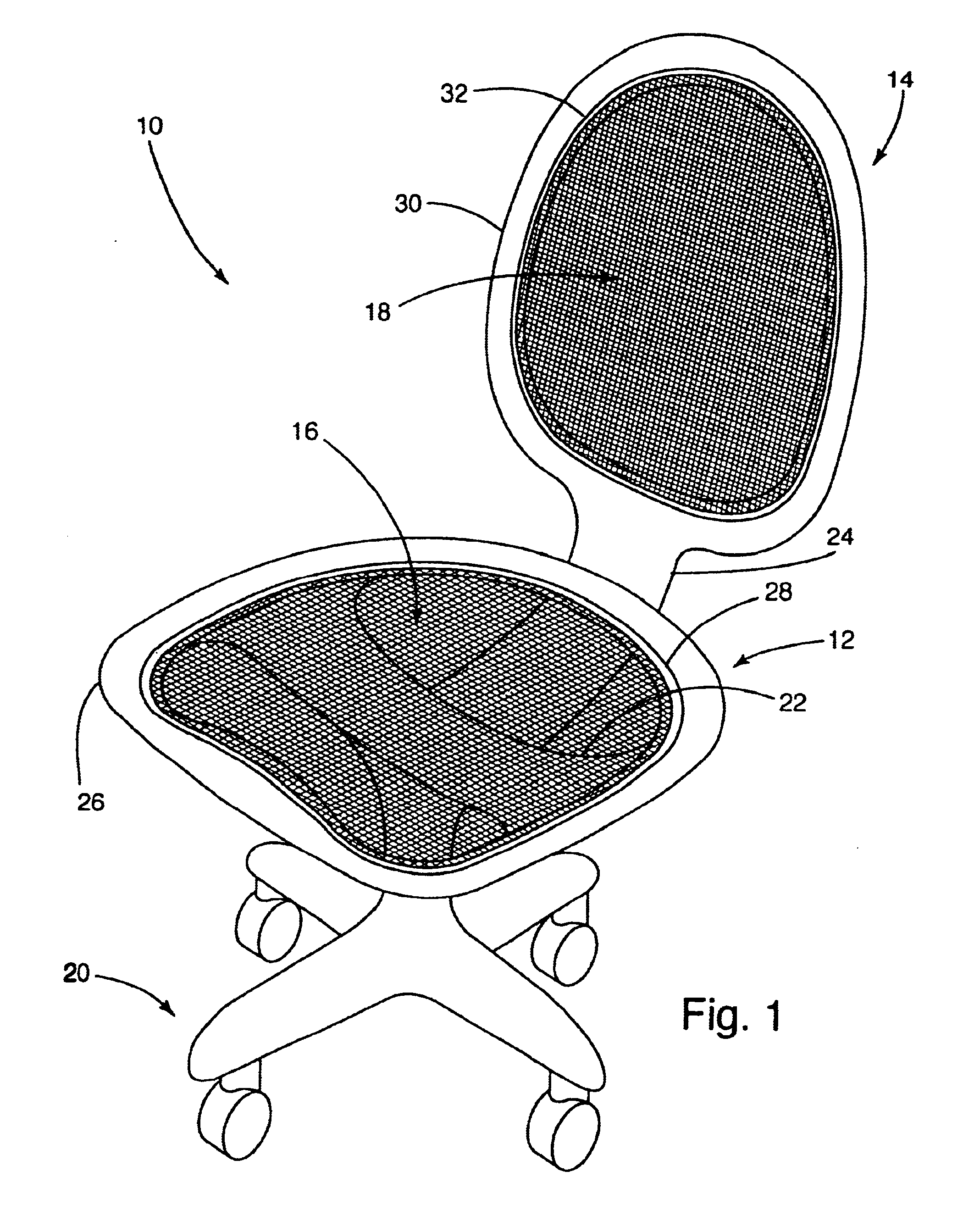Carrier and attachment method for load-bearing fabric