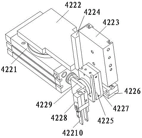 Lining supply and press-in device of automobile door hinge assembly line