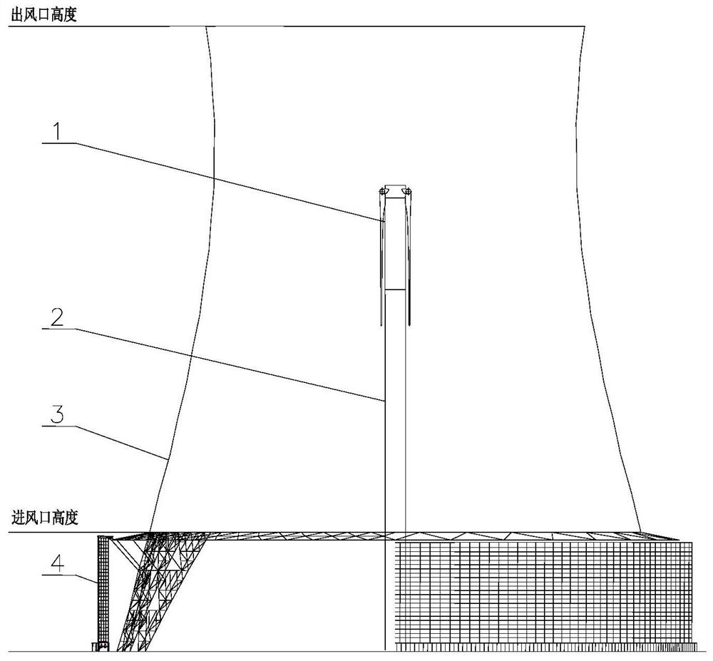 Winter anti-freezing and wind energy recovery system for indirect air cooling power station