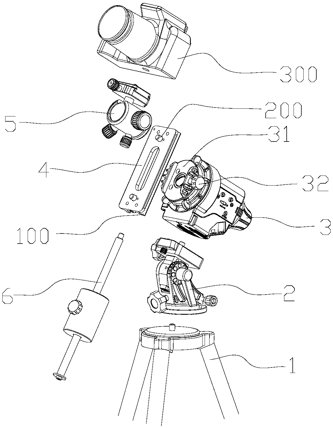 Hoshino equatorial mount bracket device