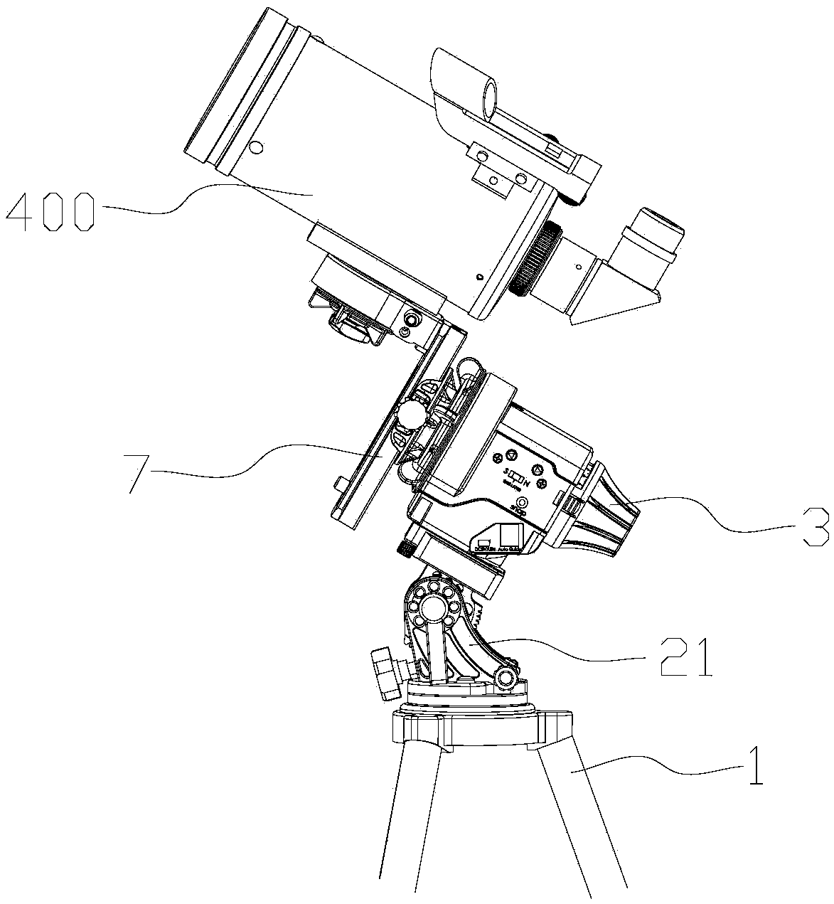 Hoshino equatorial mount bracket device