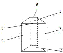 Tetragonal prismatic light wave band hidden device constructed by utilizing anisotropic medium