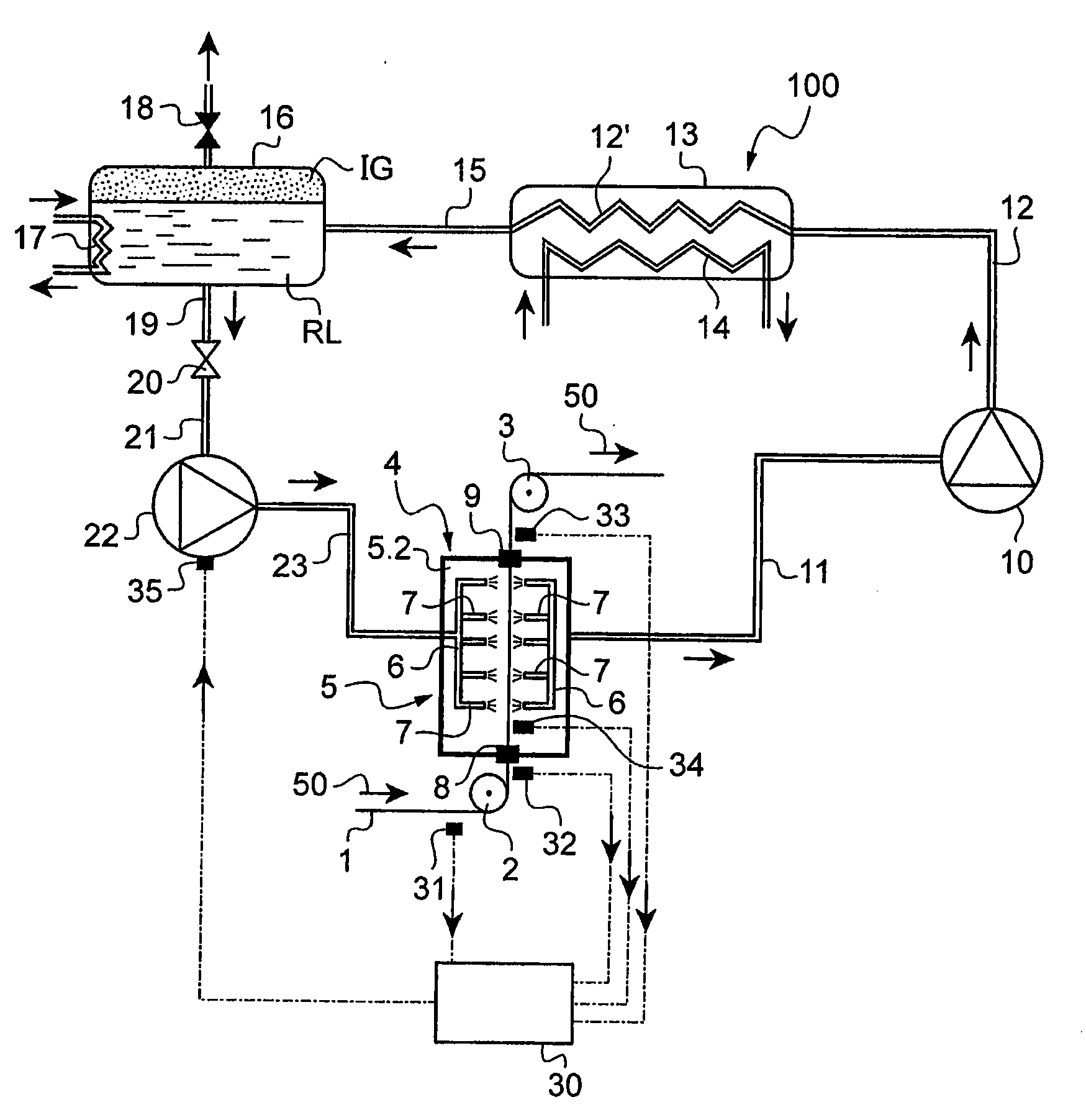 Method of cooling a metal strip traveling through a cooling section of a continuous heat treatment line, and an installation for implementing said method