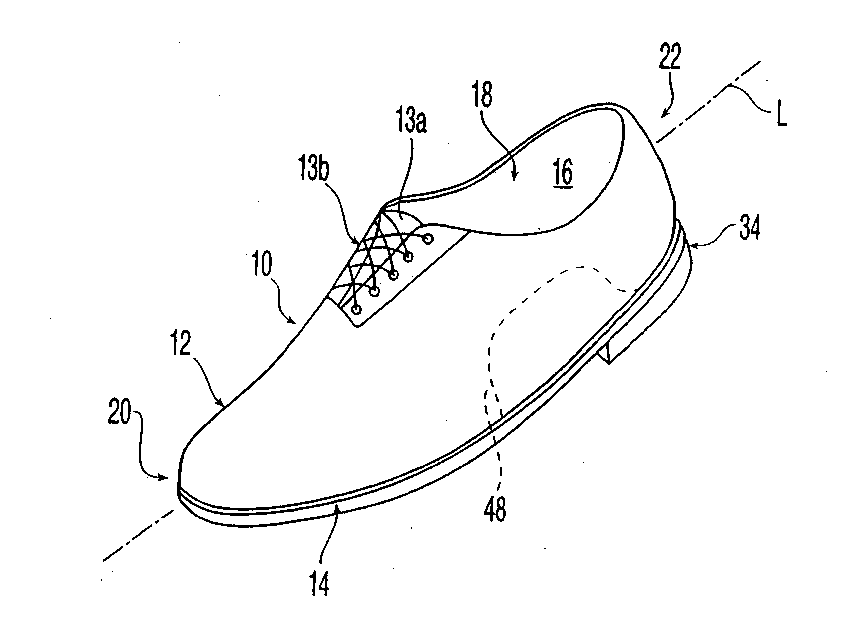 Shoe with sensors, controller and active-response elements and method for use thereof