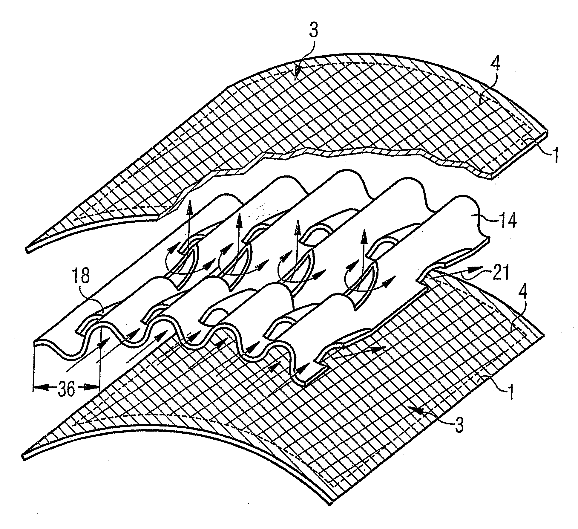 Particulate Trap with Coated Fiber Layer and Exhaust System Having the Particulate Trap