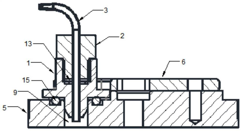 Sample injection port device for TOC (total organic carbon) water quality monitor sliding sample injector