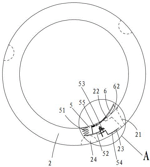 Cow true stomach left deflection operation reset device of double-locking structure